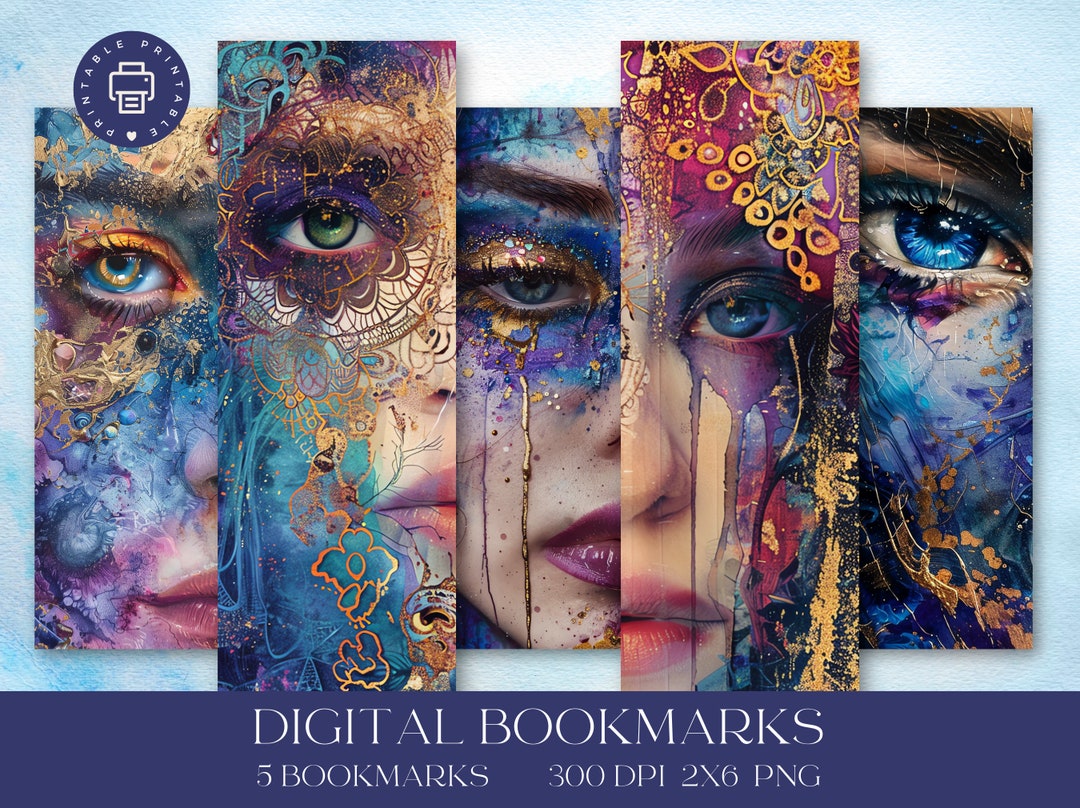 Printable Bookmarks 2x6 || Windows of the Soul - Etsy