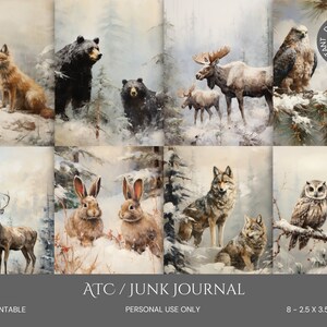 ATC Digital Download ATC Packs Ephemera for Junk Journals Scrapbooking DIY Crafts for Adults Handmade Gifts for Women