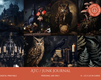 Gothic ATC Cards | Ephemera for Junk Journals (Digital Download)
