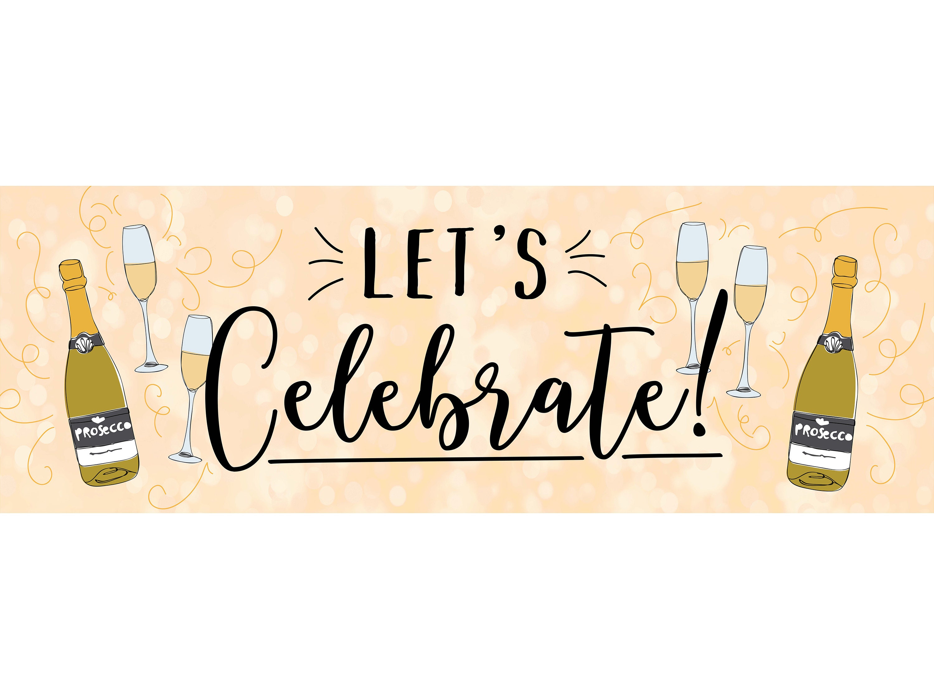 Let's Celebrate! - Personalised Party Banner, Custom Design
