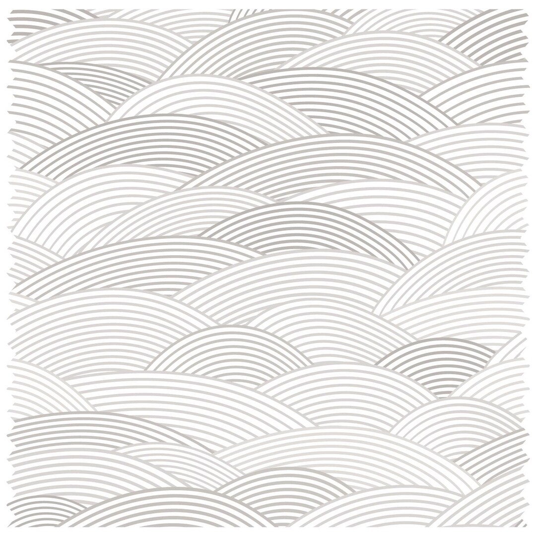 Waves Grey Fabric and Design Sample Swatch [554] - Custom Printed ...