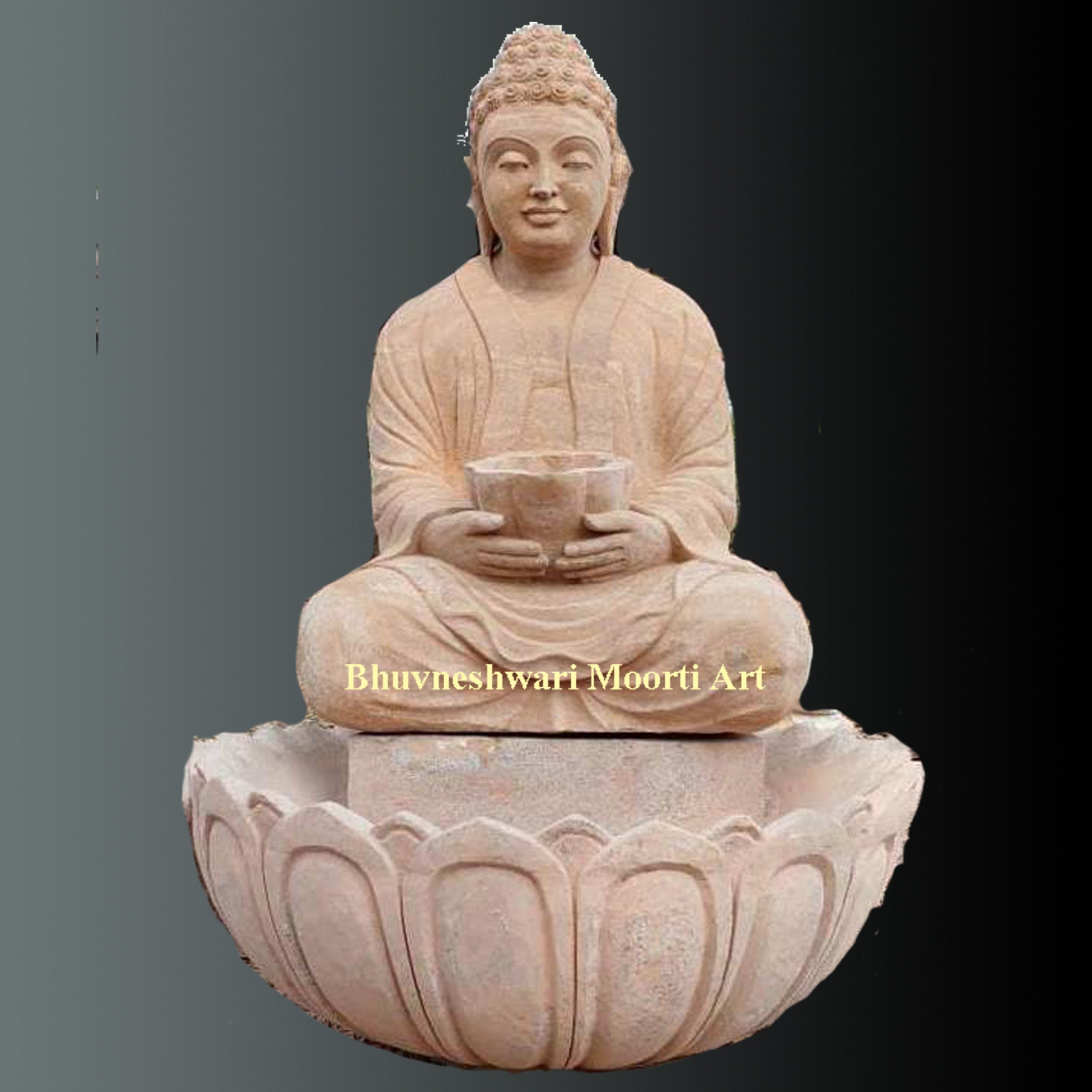 Buddha Fountain Statue large Buddha fountain Buddha garden Etsy