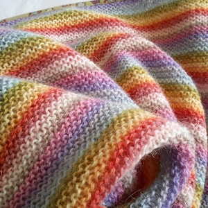 Couverture bébé multicolore laine alpaga image 1