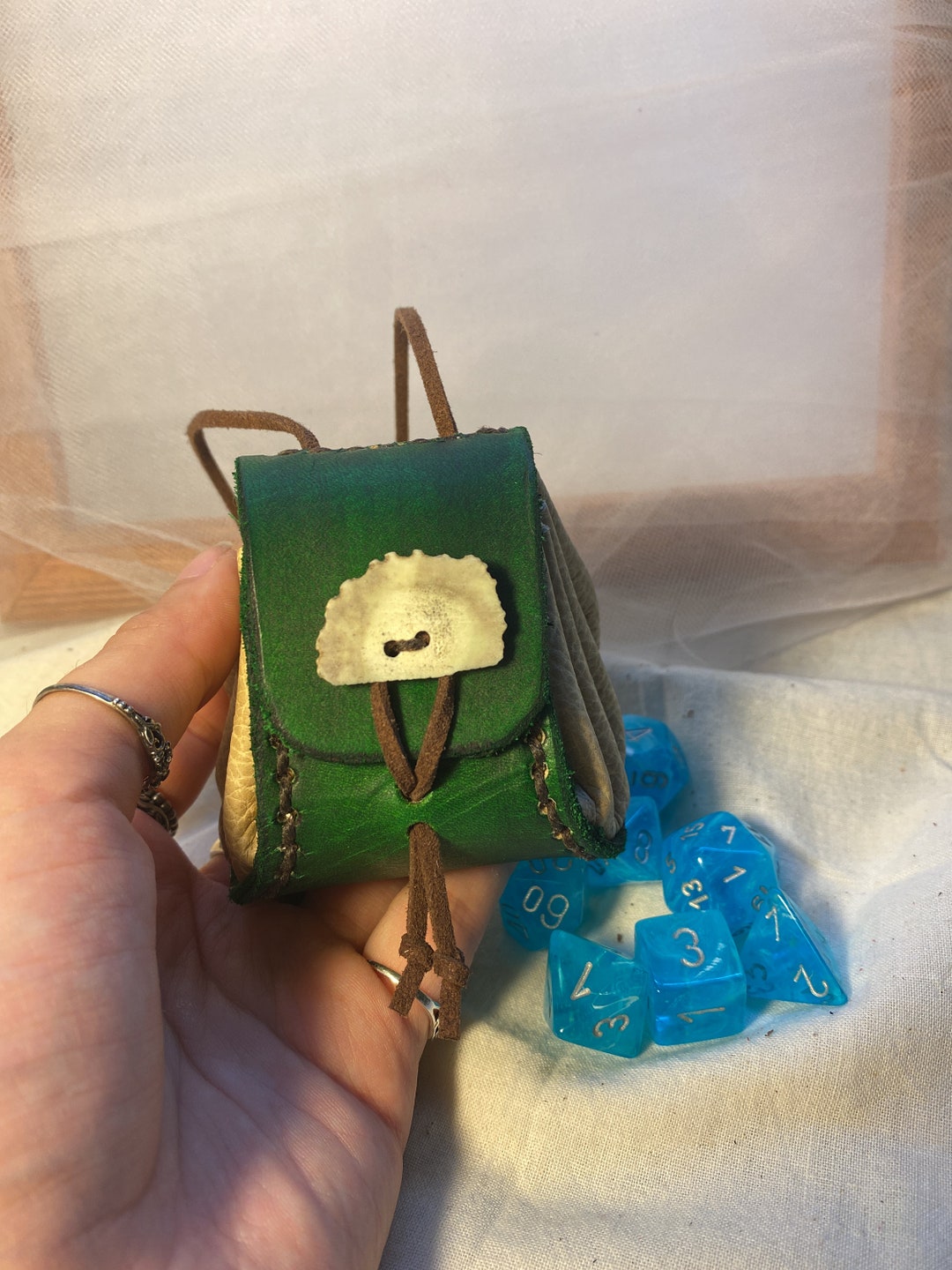 Medieval Leather Pouch Necklace Dice Bag Crystal Pouch Etsy