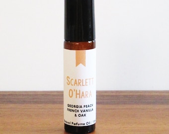 SCARLETT O'HARA / Georgia Peach French Vanilla & Oak / Book Inspired / Classic Literature / Roll-On Perfume Oil