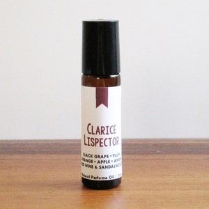 CLARICE LISPECTOR / Grape Plum Orange Apple Amber Red Wine Sandalwood / Book Inspired / Classic Literature Collection / Roll-On Perfume Oil