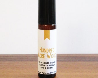 HUNDRED ACRE WOOD / Wildflower Honey Lemon Vanilla Pine & Cedar / Book Inspired / Children&#39;s Classics Collection / Roll-On Perfume Oil