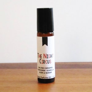 THE NIGHT CIRCUS / Salted Caramel Popcorn Vanilla Rum & Sugar / Book Inspired / The Night Circus Collection / Roll-On Perfume Oil