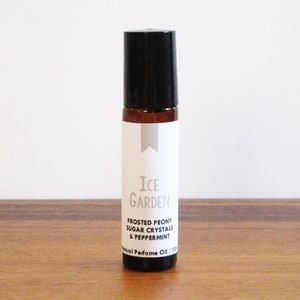 ICE GARDEN / Frosted Peony Sugar Crystals & Peppermint / Book Inspired / The Night Circus Collection / Roll-On Perfume Oil