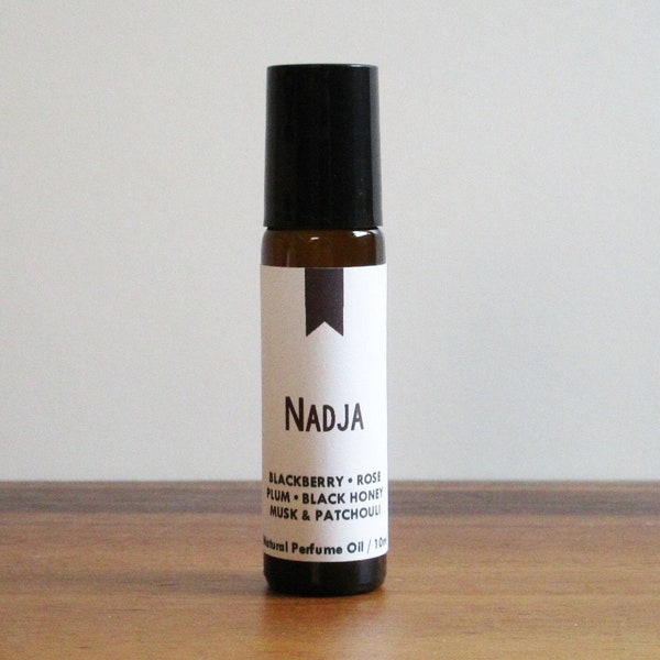 NADJA / Blackberry Rose Plum Black Honey Musk & Patchouli / TV Movie Inspired / What We Do in the Shadows /  Roll-On Perfume Oil