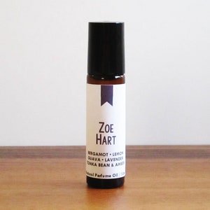 ZOE HART / Bergamot Lemon Guava Lavender Tonka Bean & Amber / Tv Inspired / Hart of Dixie Collection / Roll-On Perfume Oil