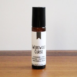 WEREWOLF CURSE / Lavender Pine Orange Patchouli Cashmere & Musk / Book Inspired / Horror Fantasy / Roll-On Perfume Oil