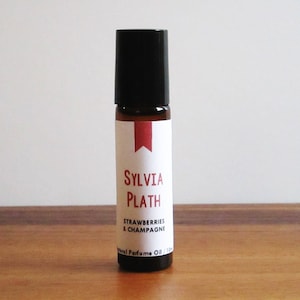 SYLVIA PLATH / Strawberries Champagne / Book Inspired / Poetry and Famous Poets / Roll-On Perfume Oil