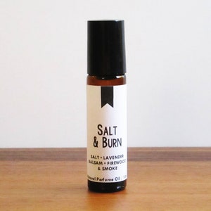 SALT & BURN / Salt Lavender Balsam Firewood Smoke / Tv Inspired / Supernatural Collection / Roll-On Perfume Oil
