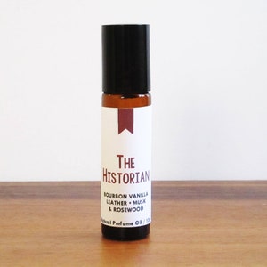 THE HISTORIAN / Bourbon Vanilla Leather Musk & Rosewood / Book Inspired / Modern Fiction Collection / Roll-On Perfume Oil
