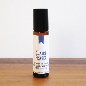 CLAIRE FRASER / Forget-Me-Not Fresh Rain Wildpicked Herbs & Berries / Book Inspired / Modern Romance Collection / Roll-On Perfume Oil