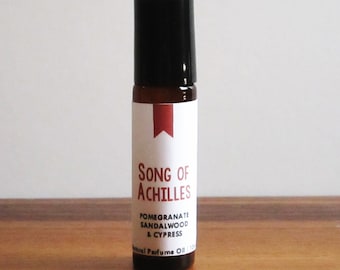 SONG OF ACHILLES / Pomegranate Sandalwood & Cypress / Book Inspired / Greek Mythology / Roll-On Perfume Oil