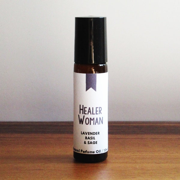 HEALER WOMAN / Lavender Basil & Sage / Book Inspired / Archetype Collection / Roll-On Perfume Oil