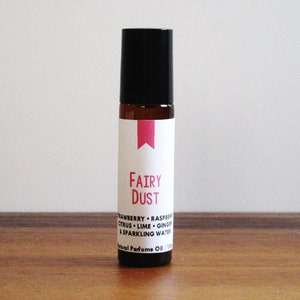 FAIRY DUST / Strawberry Raspberry Citrus Lime Ginger & Sparkling Water / Book Inspired / Fairy Tale Collection / Roll-On Perfume Oil