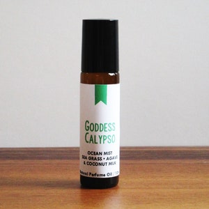 GODDESS CALYPSO / Ocean Mist Sea Grass Agave & Coconut Milk / Book Inspired / Mythology / Roll-On Perfume Oil