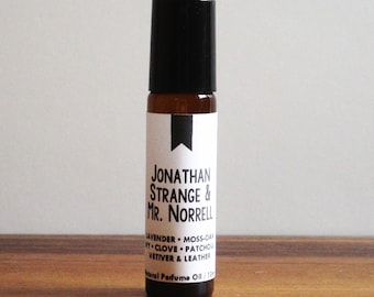 JONATHAN STRANGE & Mr NORRELL / Lavender Moss-Oak Ivy Clove Patchouli Vetiver Leather / Book Inspired / Roll-On Perfume Oil