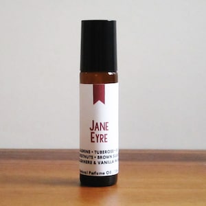 JANE EYRE / Jasmine Tuberose Ivy Chestnuts Brown Sugar Cashmere & Vanilla Musk / Book Inspired / Classic Literature / Roll-On Perfume Oil