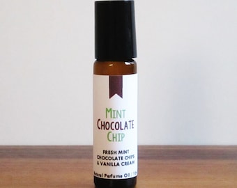 MINT CHOCOLATE CHIP / Fresh Mint Chocolate Chips Vanilla Cream / Season Inspired / Summer Collection / Roll-On Perfume Oil
