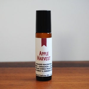APPLE HARVEST / Sugared Macintosh Cider Cinnamon Clove Cream Cheese Frosting Goji Berry Ginger Root / Fall Collection / Roll-On Perfume Oil