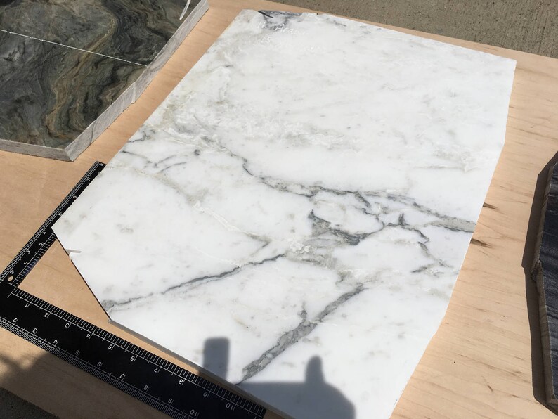 Striking Marble Cutting Board With Initialed Knife Cheese Etsy