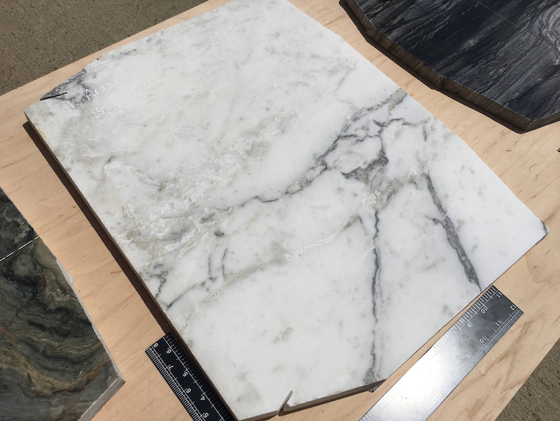 Striking Marble Cutting Board With Initialed Knife Cheese Etsy