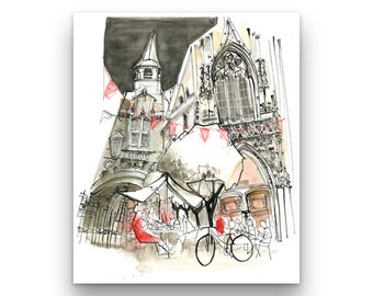 Poster "Place afternoon" Chambéry
