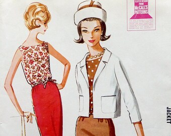 Separates Sewing Pattern - Mid-Century Skirt, Blouse and Jacket -Size 12/Bust 32" - McCall's 6764 Cut & Complete from 1963 - 1960s Aesthetic
