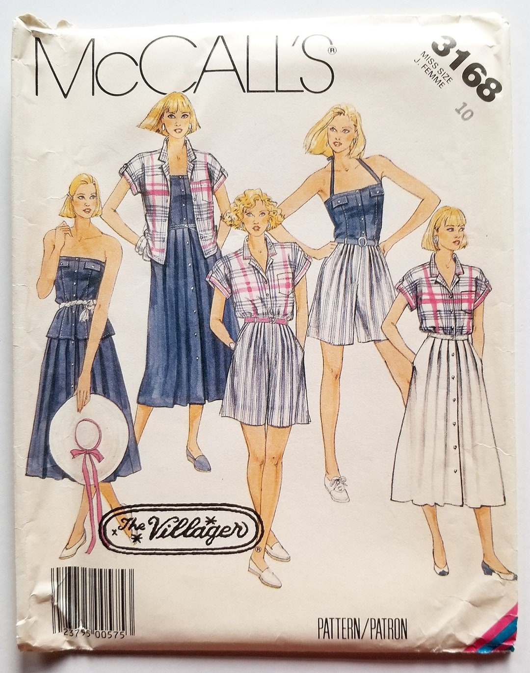 S3168 Pattern 1980s Wardrobe Sewing Pattern - Size 10 - Bust 32.5