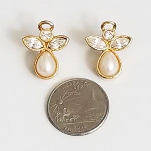 Vintage AVON Angel Stud Earrings "Angelic Expressions" for Pierced Ears - 1990s image 3