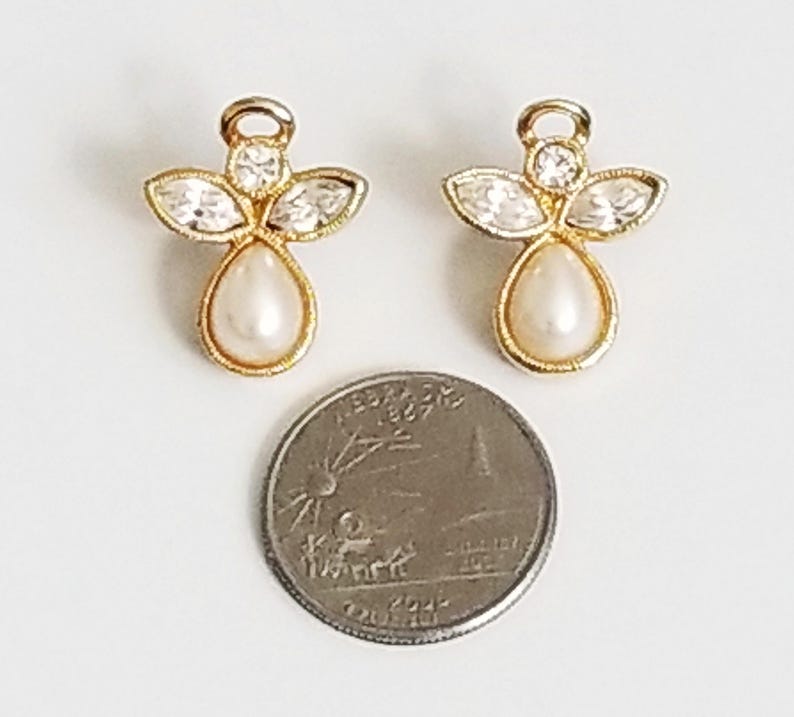Vintage AVON Angel Stud Earrings "Angelic Expressions" for Pierced Ears - 1990s image 3