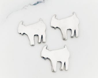 Raw Aluminum Mini Goat Blanks-Animal Shapes-Farm Animals-Jewelry Making-Metal Blanks-charms-hand stamping-components