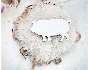 Raw Aluminum Pig Blanks-Jewelry Making-Animal Shapes-Hand Stamping-Hand Stamped-Metal Blanks-Blanks-Charms-Pig Charms-Metal Charms-supplies