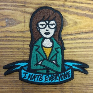Daria Embroidery Patch Bag Patch Iron On Patch Daria Accessory Daria Fan Gift MTV Jacket Accessory Misery Chick Gift Alternative Girl Gift