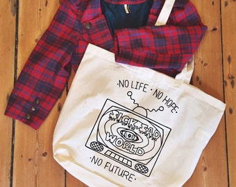 Daria 'Sick sad world, no life. No hope. No future' tote/shopper bag
