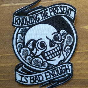 Daria 'knowing the present is bad enough' iron on embroidered patch MTV show merch Daria fan gift misery girl