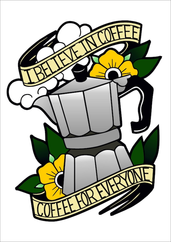 Daria Ich Glaube An Kaffee Kaffee Fur Alle A4 Etsy