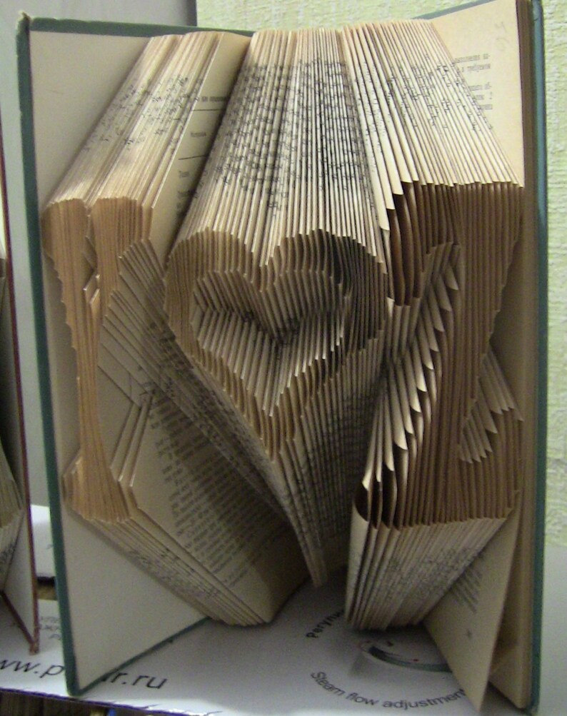 Book Folding Pattern Alphabet Instructions. Alphabet Font Etsy