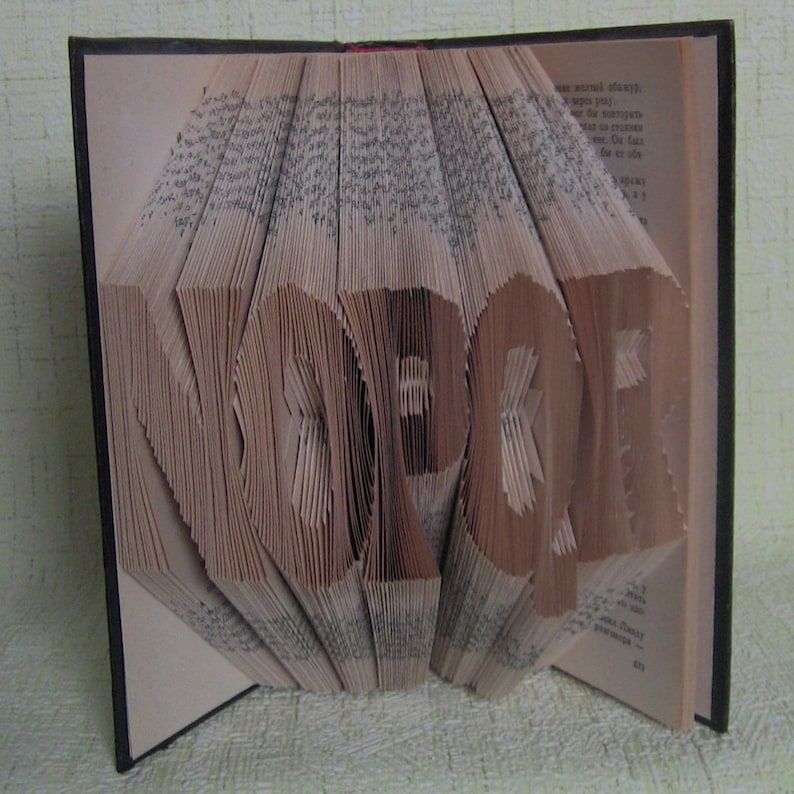 Book Folding Pattern Instructions. Alphabet Font Etsy
