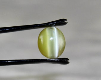 Natural Chrysoberyl Cat's Eye Cabochon 6.10 Cts loose Gemstone For Ring Pendant