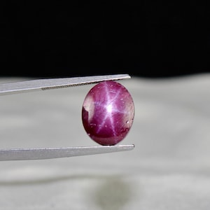 Natural 6 Ray STAR RUBY Oval CABOCHON 10.25 Carats Gemstone For Ring Pendant