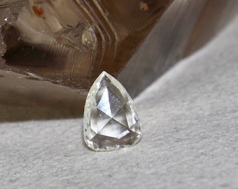 Certified NATURAL Rose Cut DIAMOND Pear Shape 0.93 Carats I Colour STONE For Pendant Ring