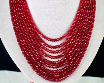 Natural Certified Spinel Beads Round 9 L 732 Ct Fine Gemstone Important Necklace