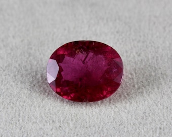 Natural Pink TOURMALINE RUBELLITE Oval Cut 12.81 Carats GEMSTONE For Ring Pendant