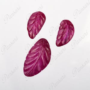 Certified Natural Ruby Carved Loose Gemstone 3 Pcs 16.78 Ct For Pendant Earring