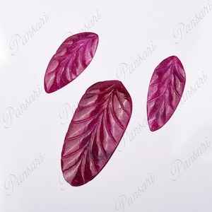 Certified Natural Ruby Carved Loose Gemstone 3 Pcs 19.51 Ct For Pendant Earring